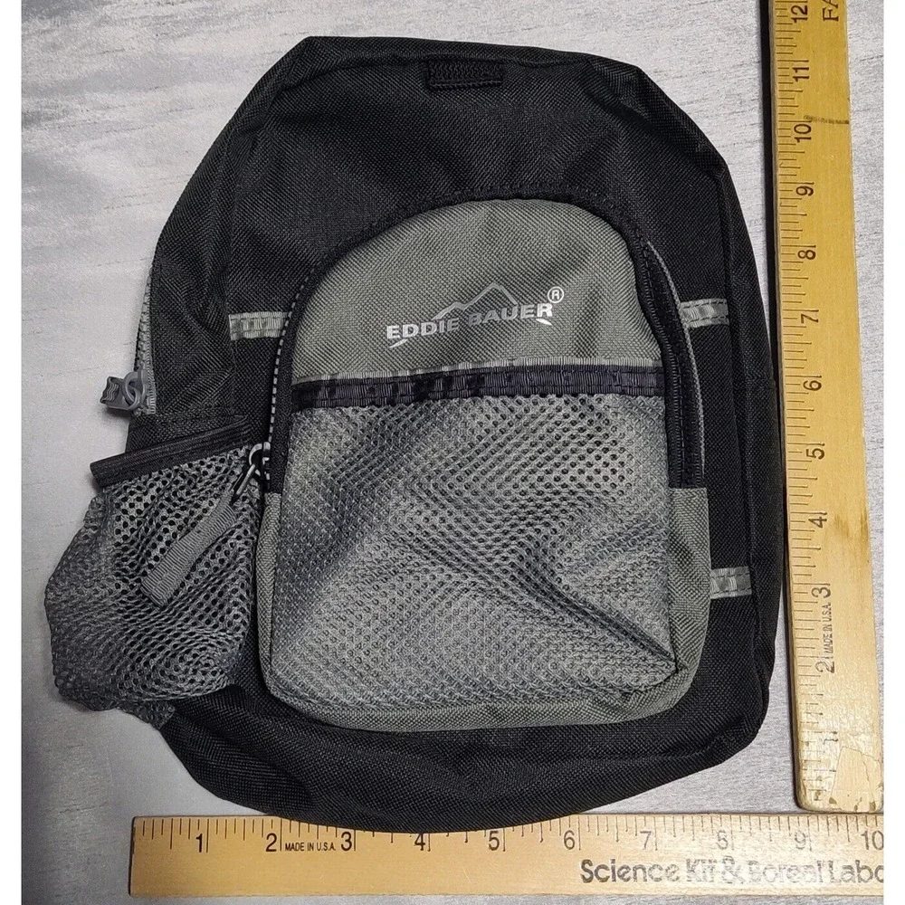 EDDIE BAUER Black Green Kids Hiking Safety Harness Mini‎ Backpack (No Tether)